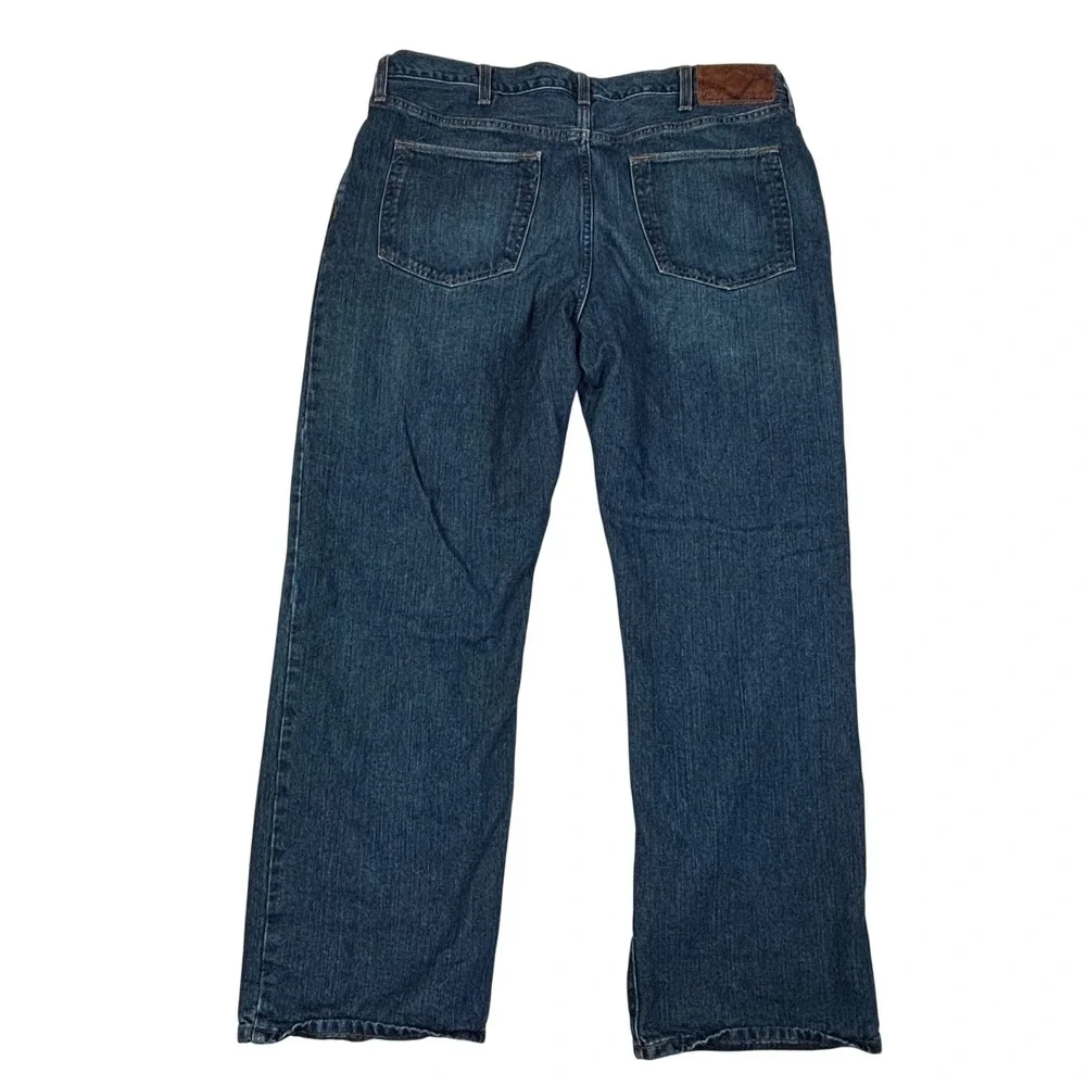Eddie Bauer Mens Relaxed Fit Flannel Lined Jeans Blue Denim 38x30 Medium Wash